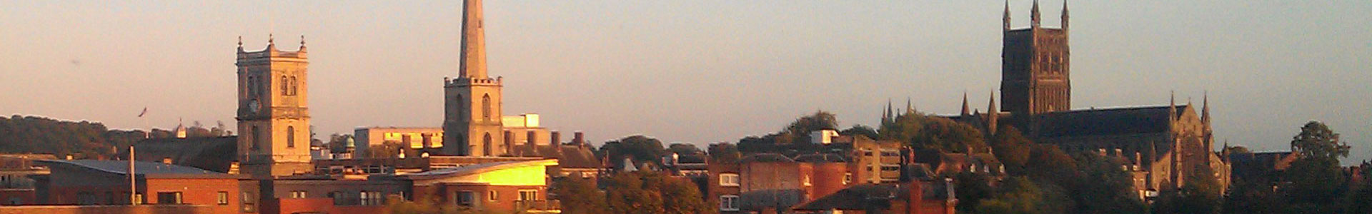 Panoramic photo of Worcester, UK